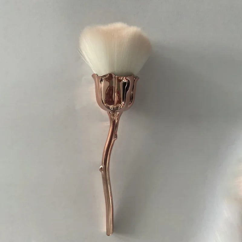 1PCS Nails Art Rose Flower Brush For Manicure Accesoires Tool Popular Round Small Gel polish Dust Cleaning Decoration Equipment
