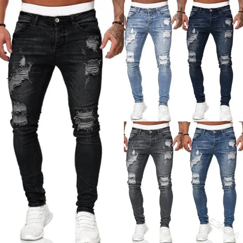 Distressed Denim Pants