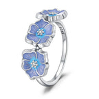 925 Sterling Silver Flower Rings