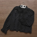 Ruffled Collar Button-Up