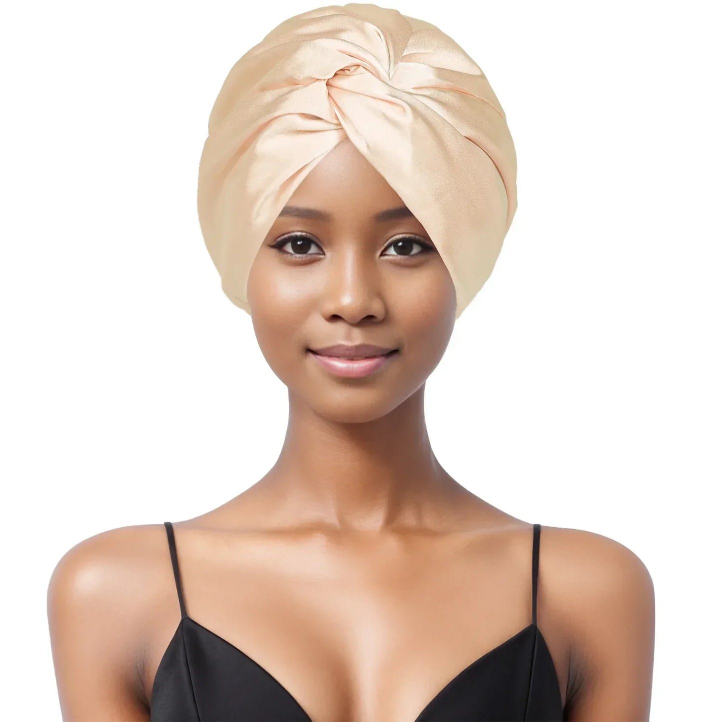 Double Layer Satin Turban Bonnet