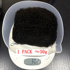 Tight Afro Kinky Bulk Human Hair for Dreadlock Extensions 100% Human Hair 30G/1 Pack 8 Inch Natural Repair Extensions for Braids