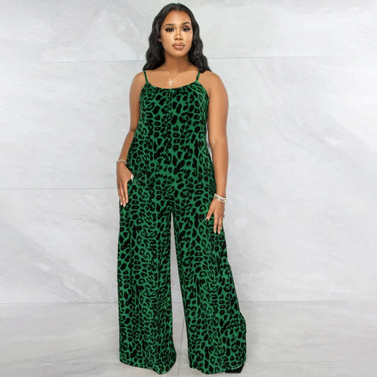 Leopard Print Camisole Jumpsuit