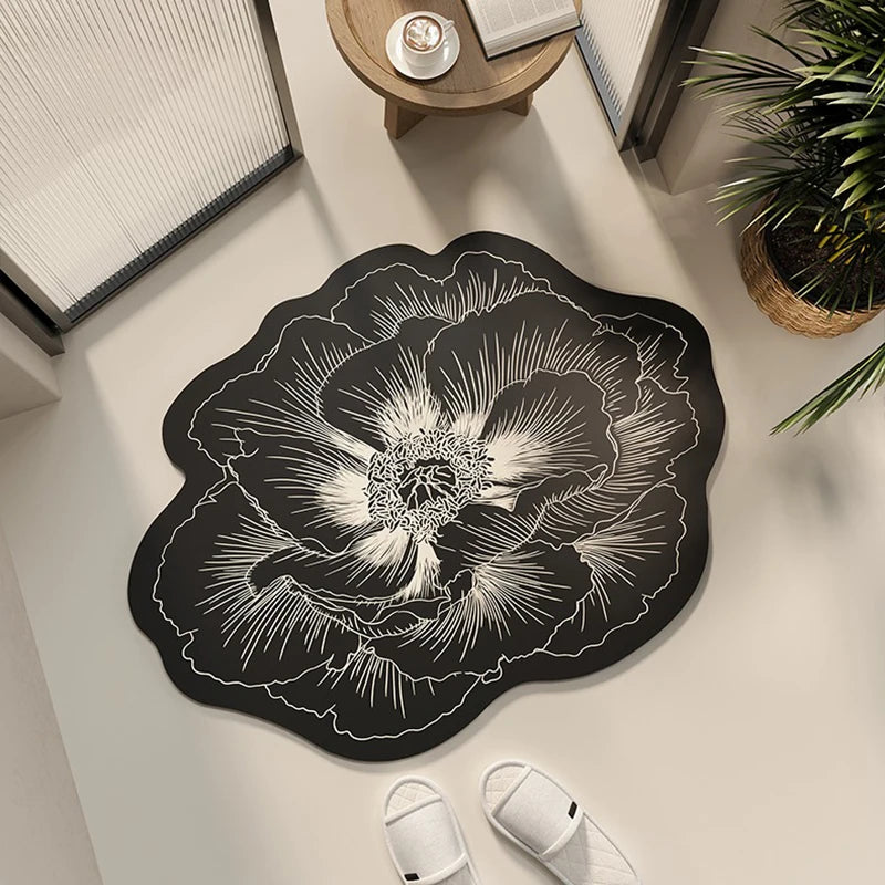 Flower Bathroom Floor Mat