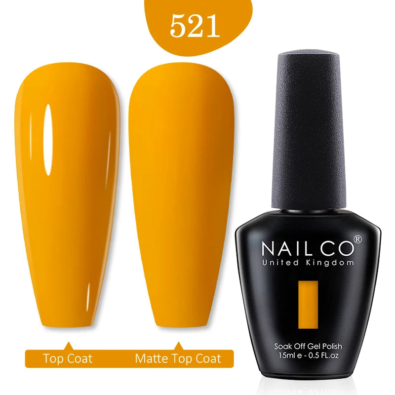 NAILCO 15ml Nail Gel Polish Winter Nude Colors Hybrid Gel Varnish Manicure UV Gel Nail Polish Primer Top Base Coat LED Nails Art