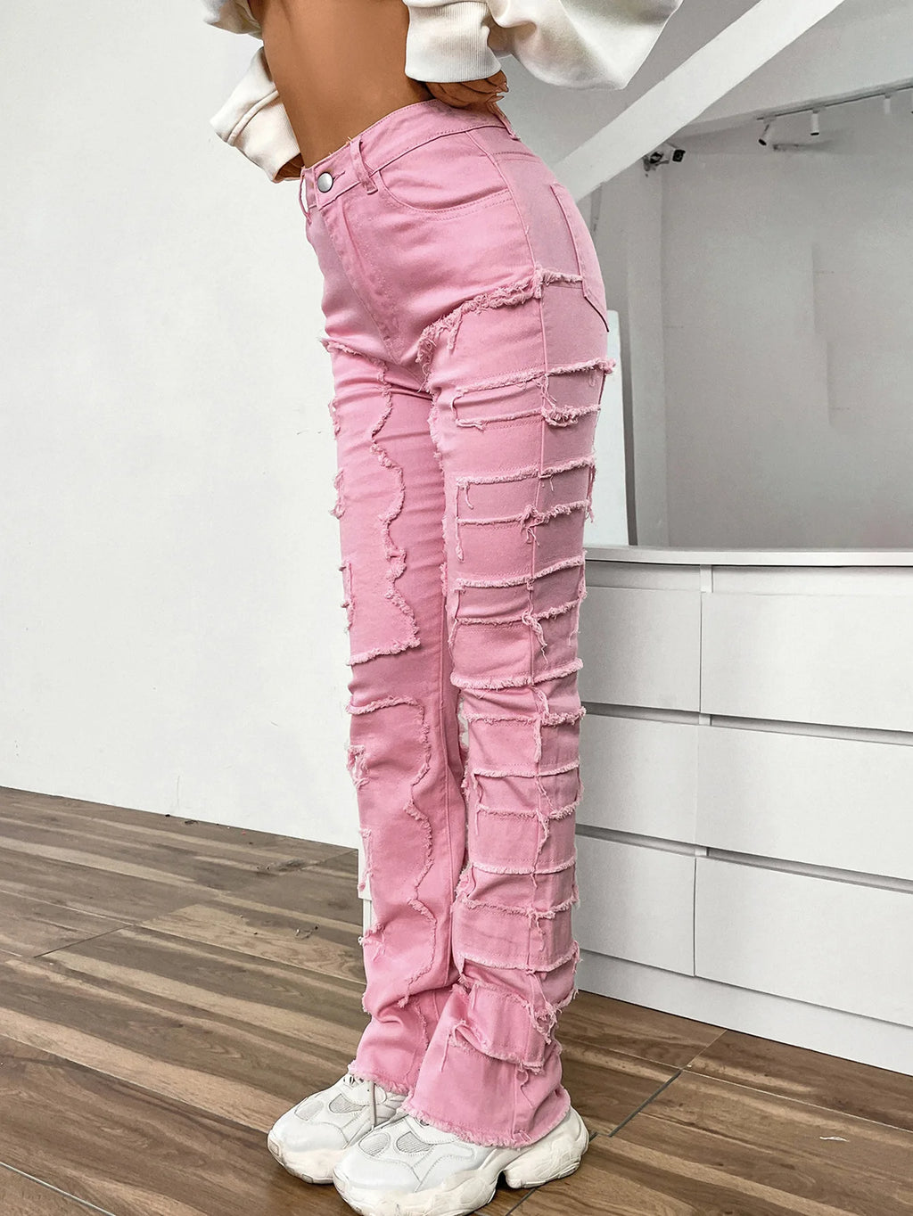 Denim Straight Pants