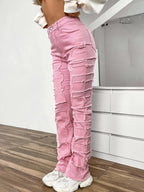 Denim Straight Pants