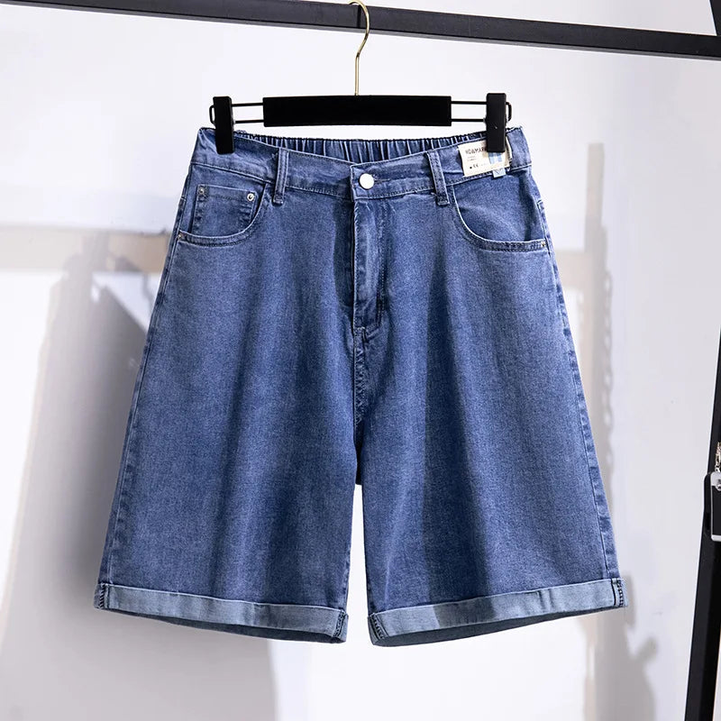 Five-Point Denim Shorts