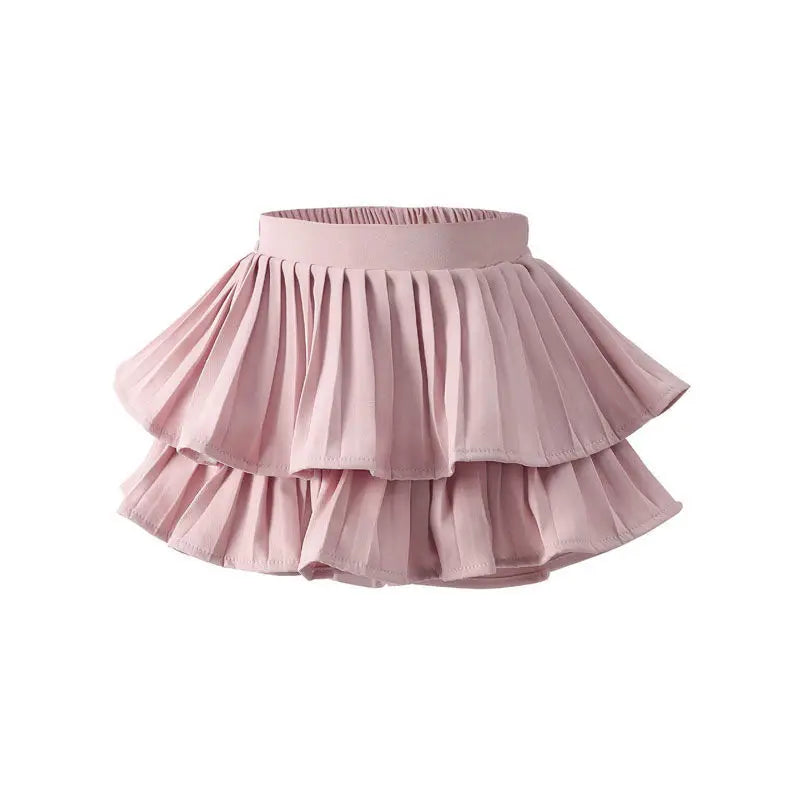 Pleated Layered Skirt
