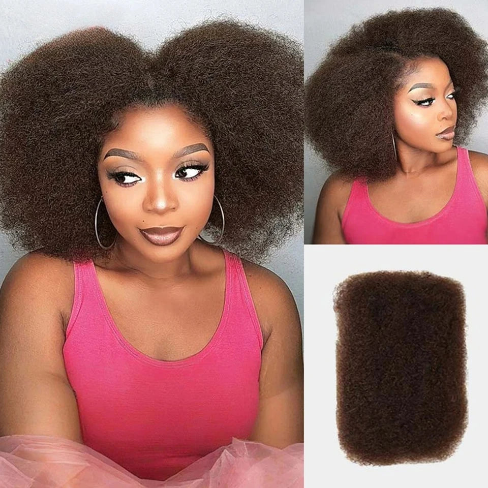 Brazilian QVR Afro Kinky Bulk Human Hair
