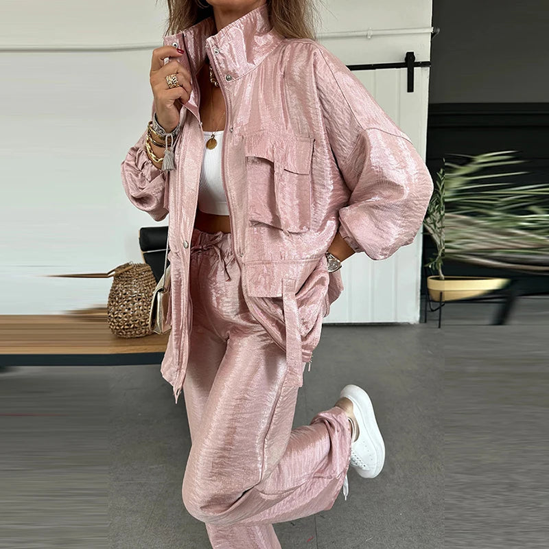 Zip Sweater & Long Pant Set