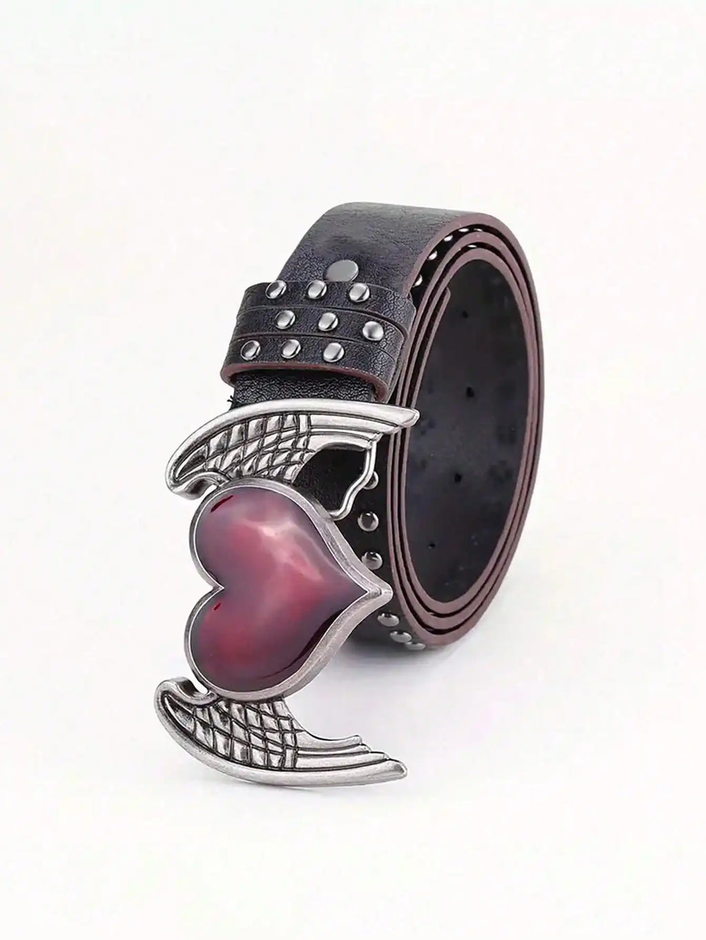 Rose Heart-Shaped Leather Belt