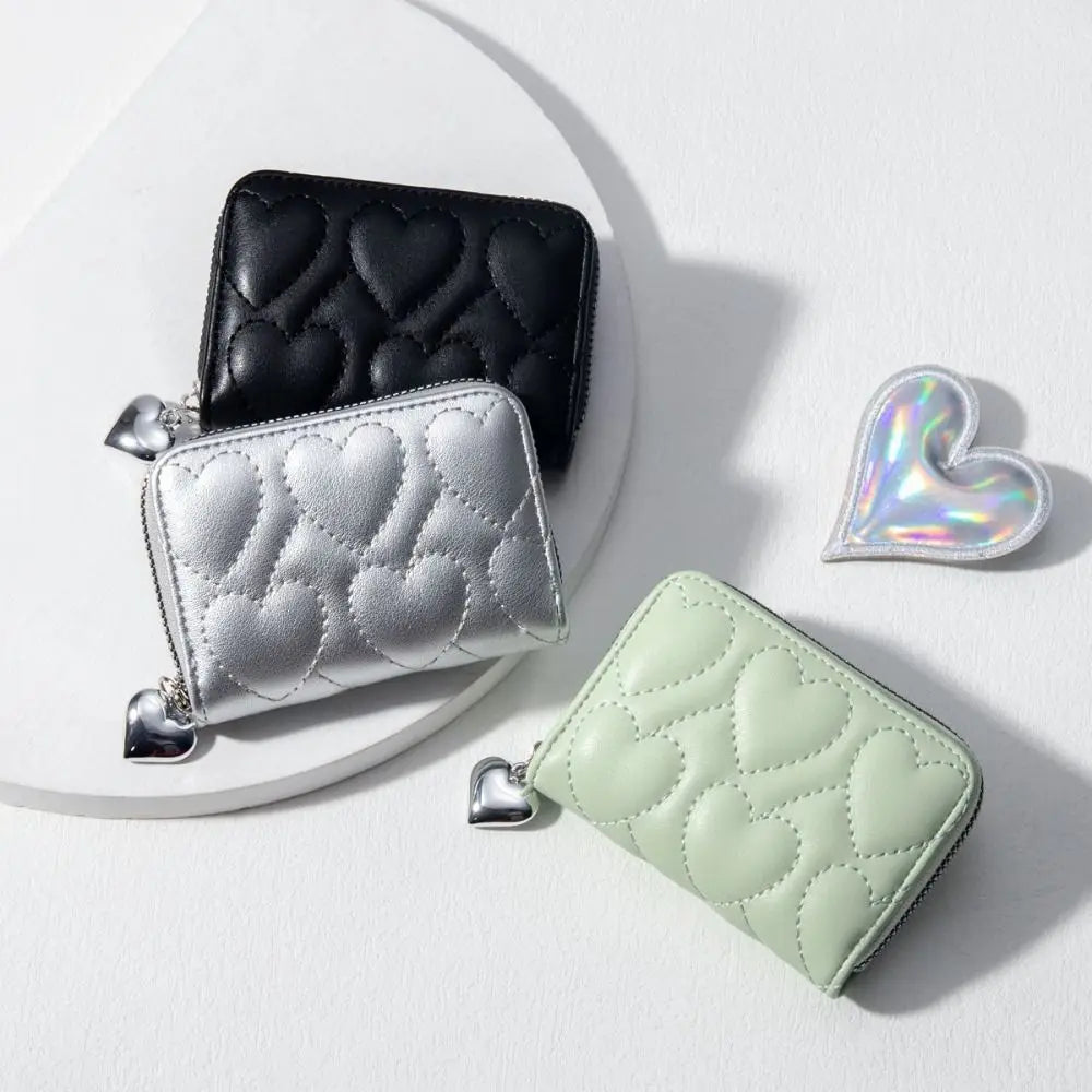 Embroidered Heart Wallet