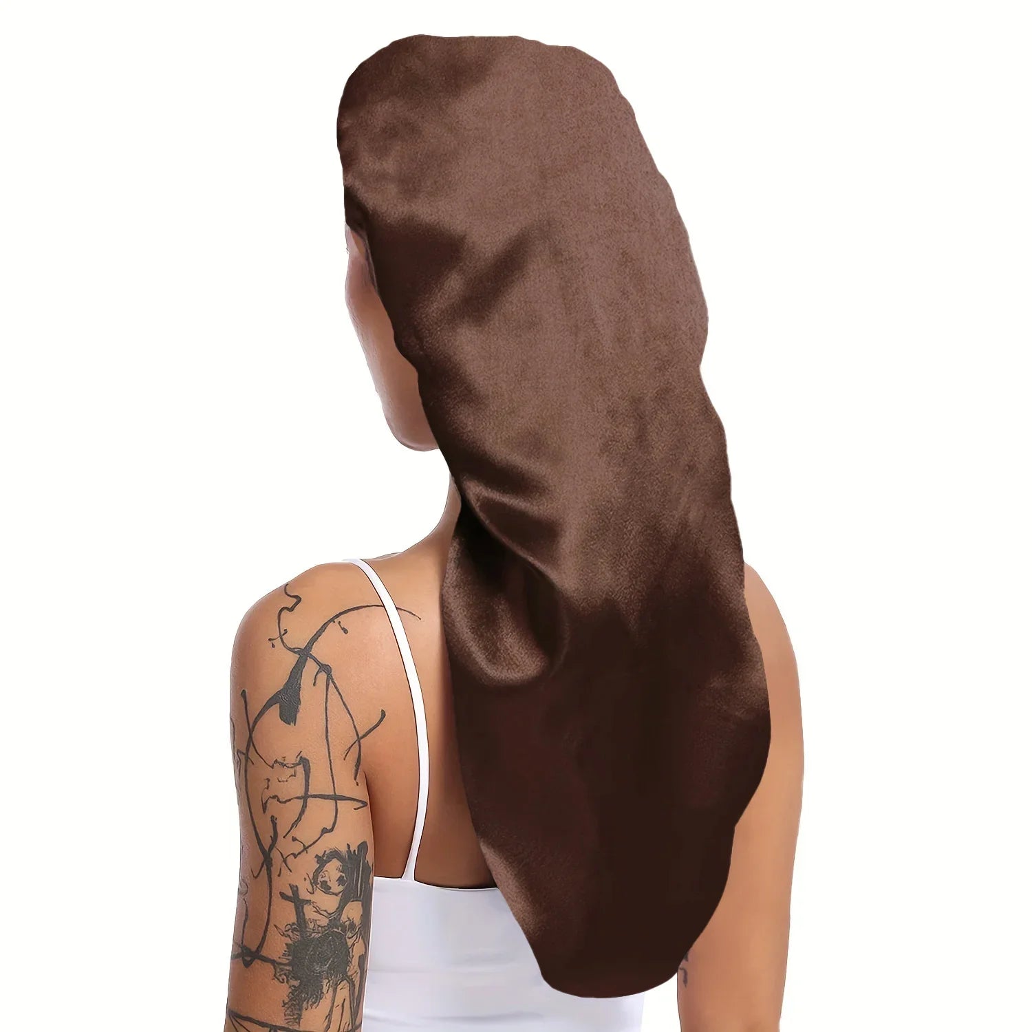 Extra Large Long Satin Sleep Bonnet