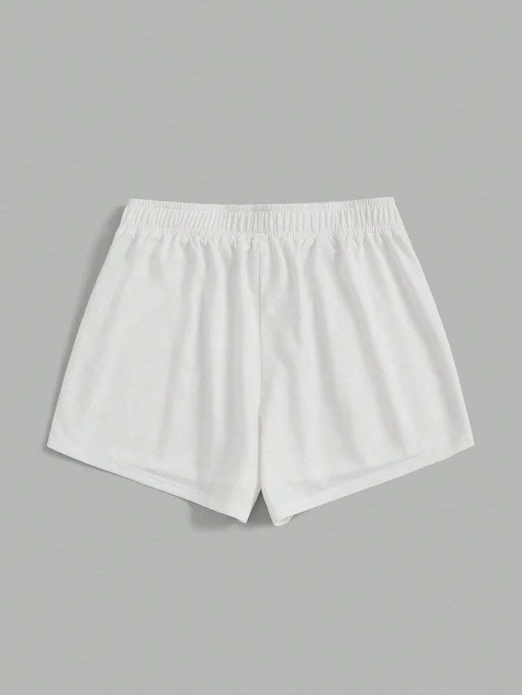Elastic Waist Biker Shorts