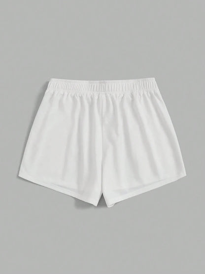 Elastic Waist Biker Shorts