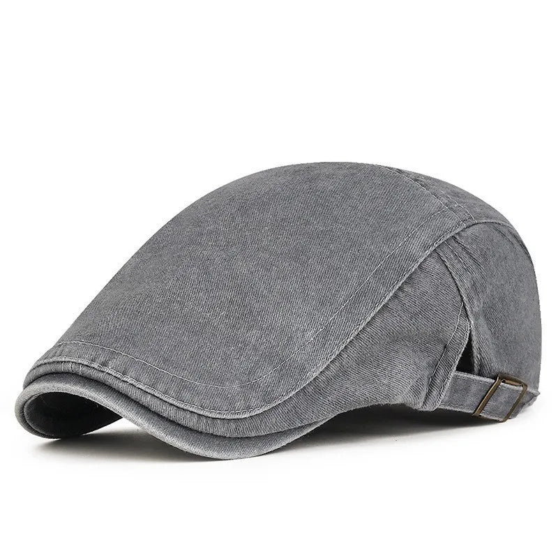 Vintage Washed Cotton Flat Cap