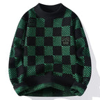 Checkered Knitted Sweater