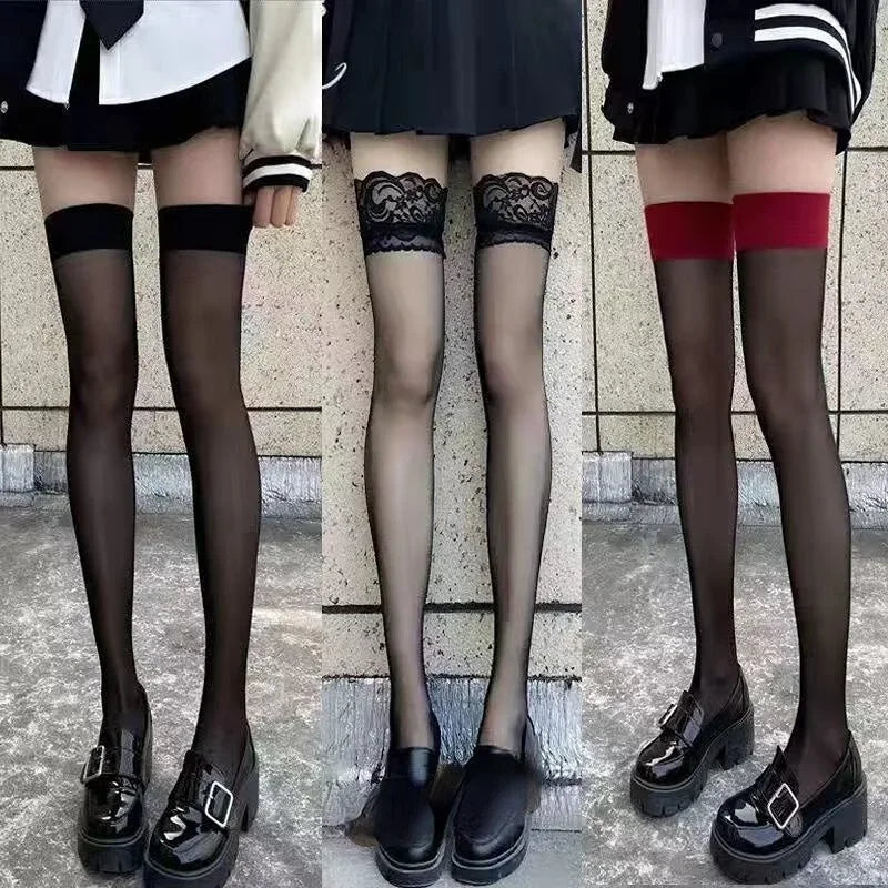 Lace Transparent Thigh High Socks