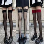 Lace Transparent Thigh High Socks