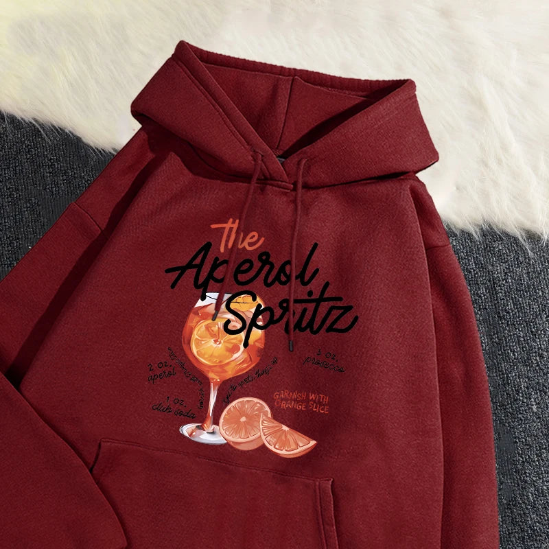 The Aperol Spritz Retro Cocktail Hoodie