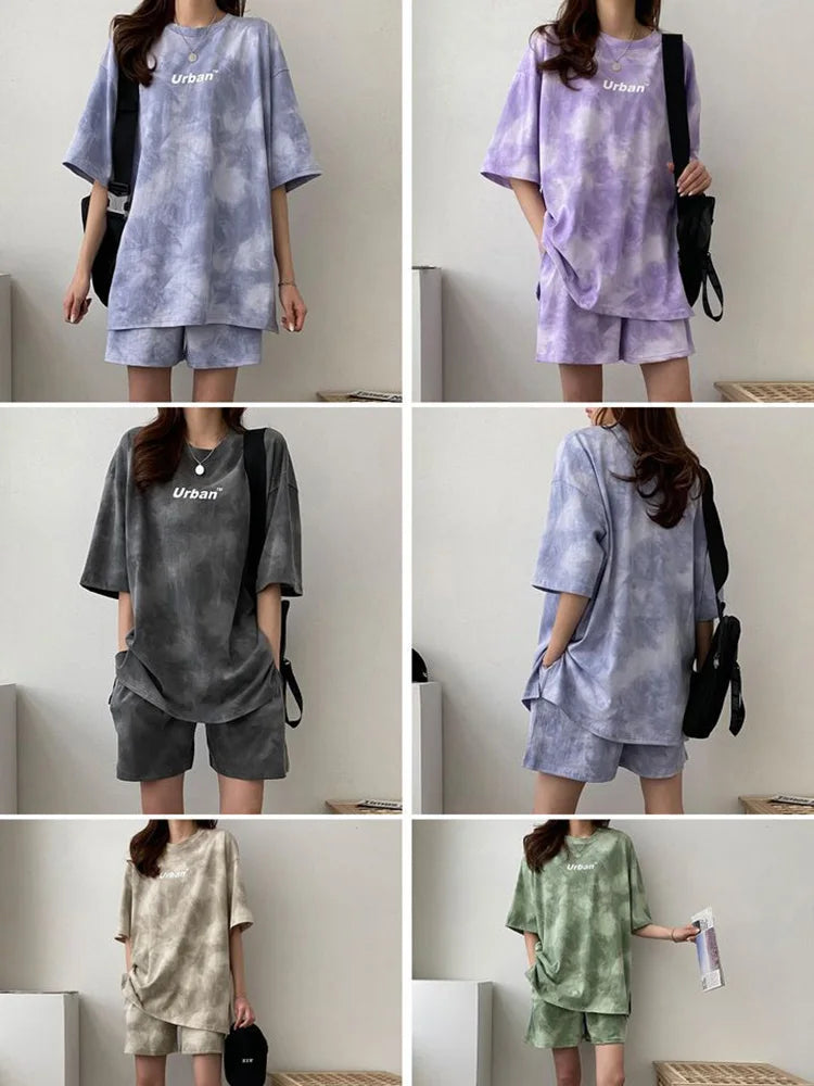 Tie Dye T-Shirt Shorts Set