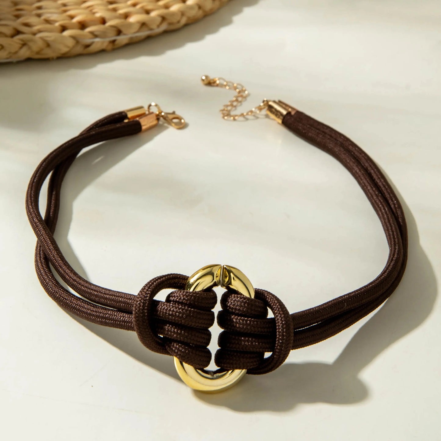 Pure Hand-Woven Mixed Color Knotted Necklace