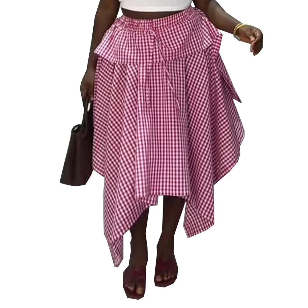 High Waist A Line Pleated Flared Maxi Skirt