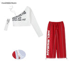 Off Shoulder Crop Top Jogger Pants Set