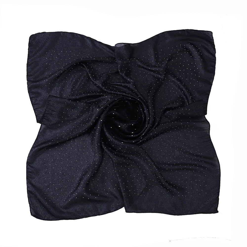 New Muslim Chiffon Square Hijab Premium Rhinestone Scarf Malaysia Shawl Plain Muslim Wraps Soft Turban Headband Shawl Supplier