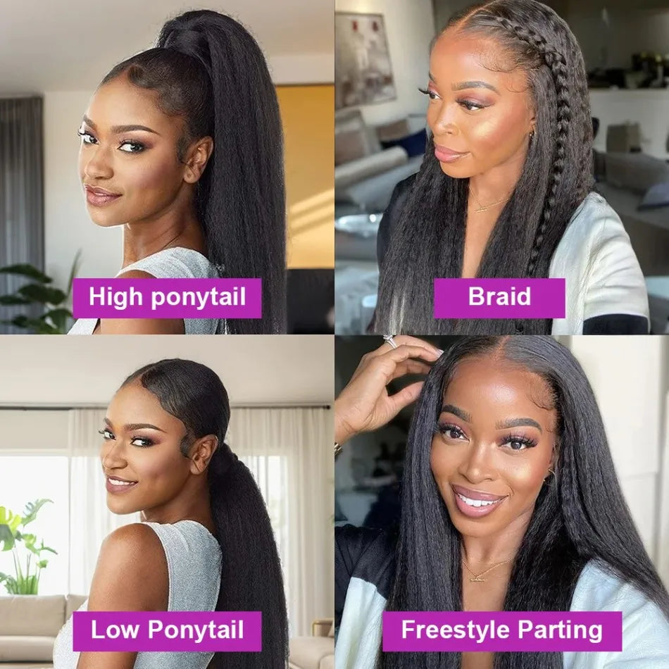 Kinky Straight 360 HD Lace Frontal Wig