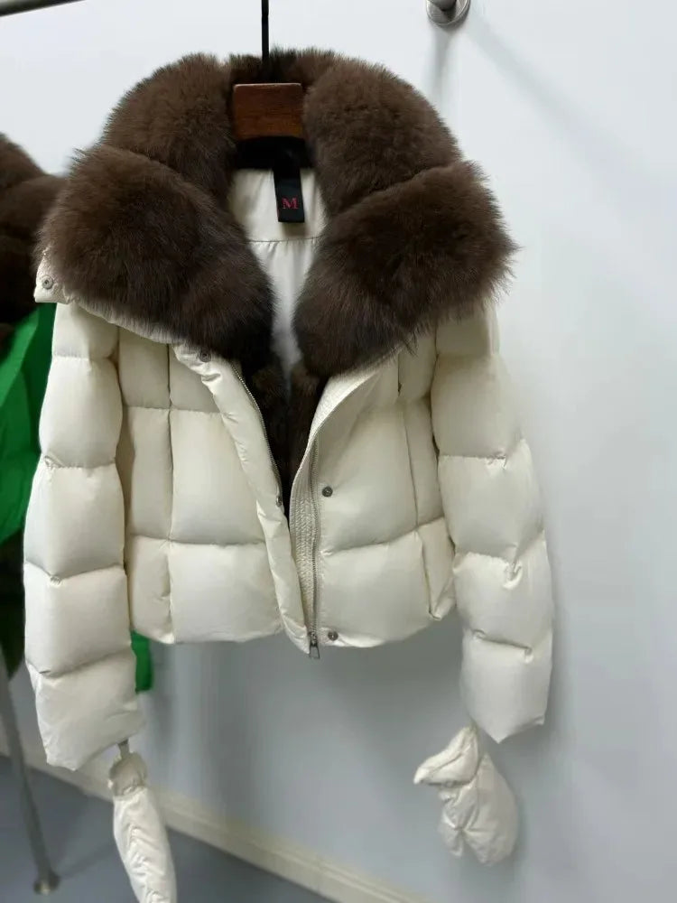 OFTBUY Puffer Down Coat With Gloves