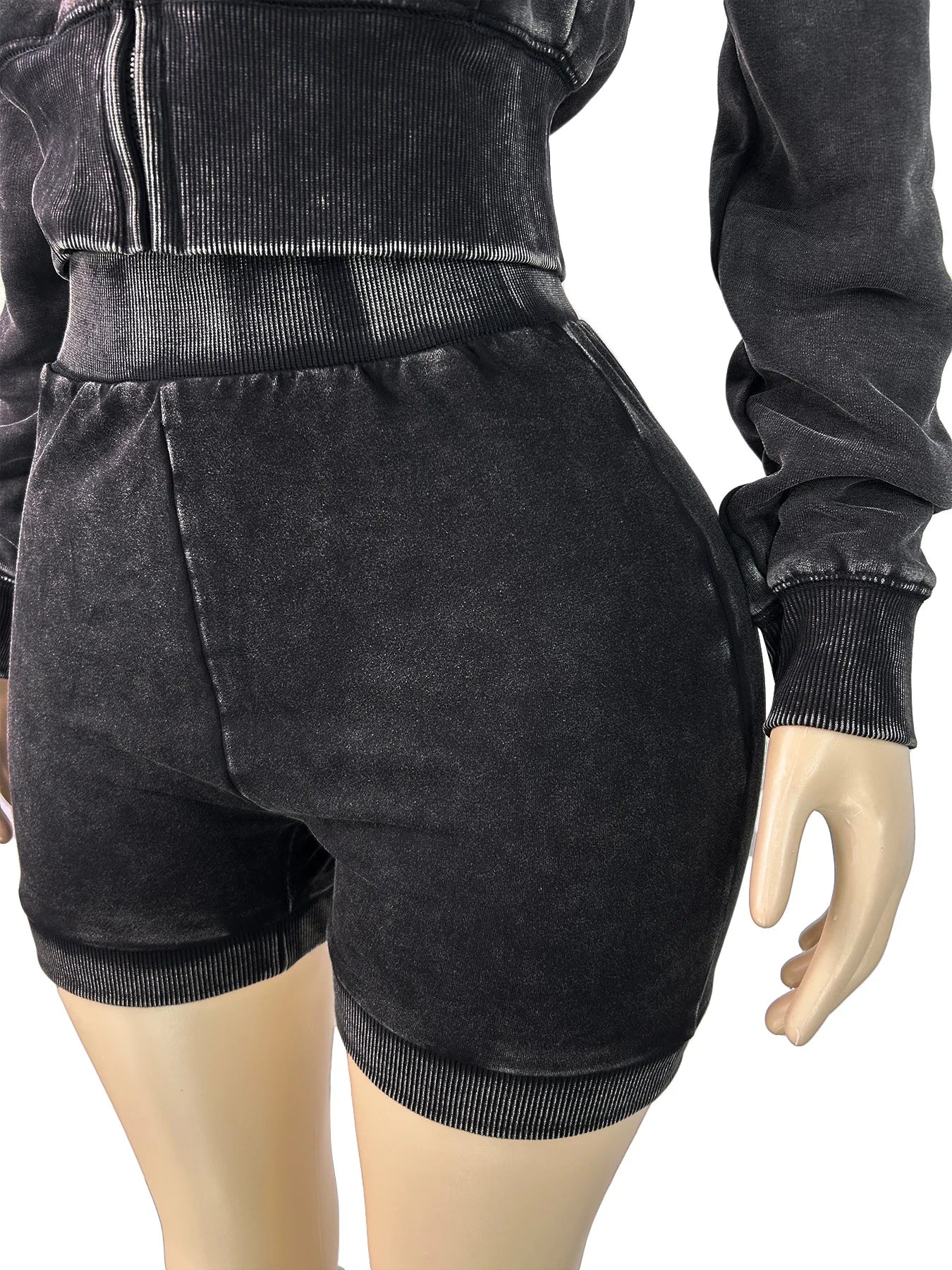 Thick Hooded Sports Shorts Set