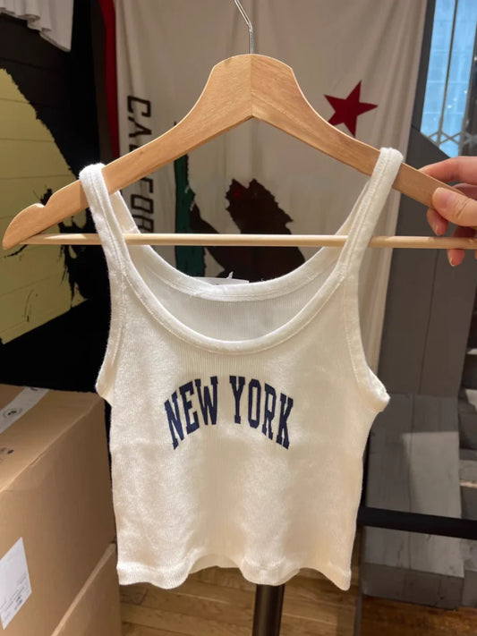 New York Letter Print Tank Top