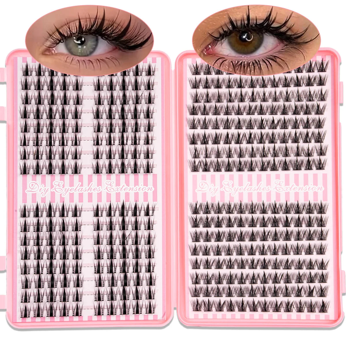 DIY Natural Cluster Lashes Manga Lashes Soft Wispy Individual Cluster Eyelashes Extension Makeup
