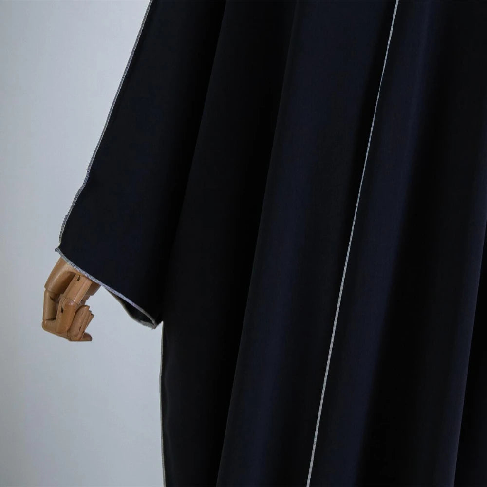 Open Front Abaya Muslim Kaftans Full Sleeve Maxi Length Dress Women Abayas Arabian Islamic Clothing Women Jilbabs