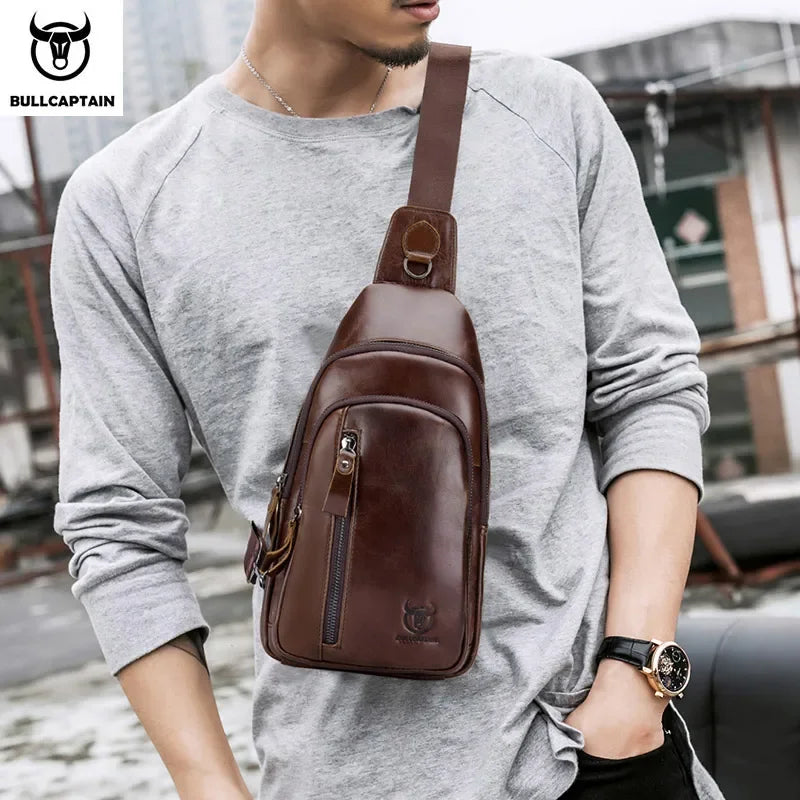 Genuine Leather Casual Crossbody Bag