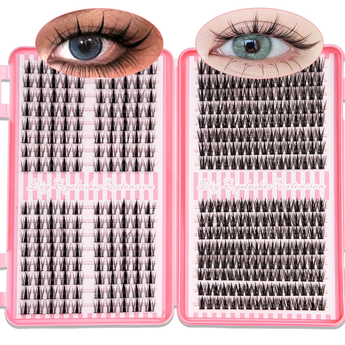 DIY Natural Cluster Lashes Manga Lashes Soft Wispy Individual Cluster Eyelashes Extension Makeup