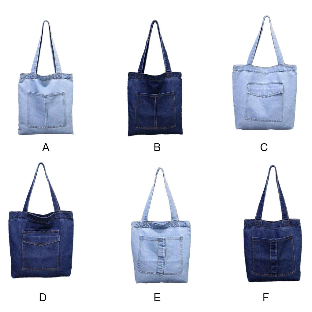 Canvas Denim Shoulder Bag
