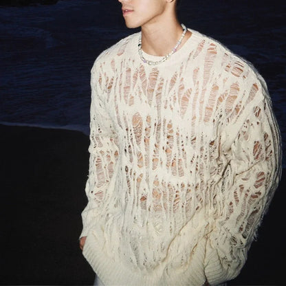 Openwork Long-sleeved T-Shirt
