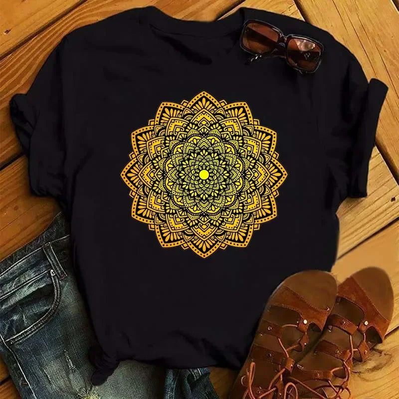 Mandala Floral Printed Tee
