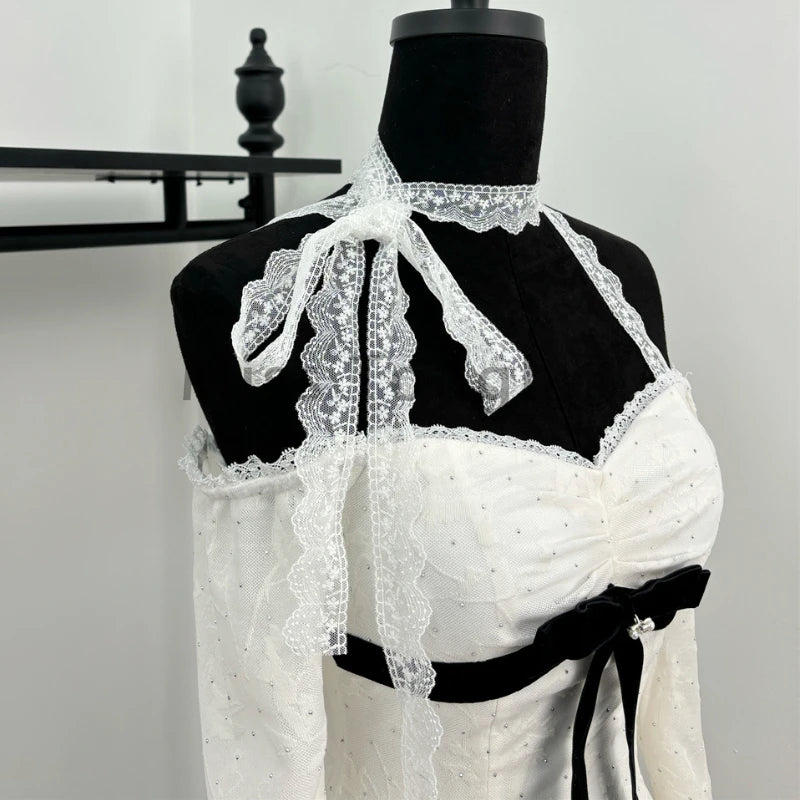 Lace Halter Mini Dress
