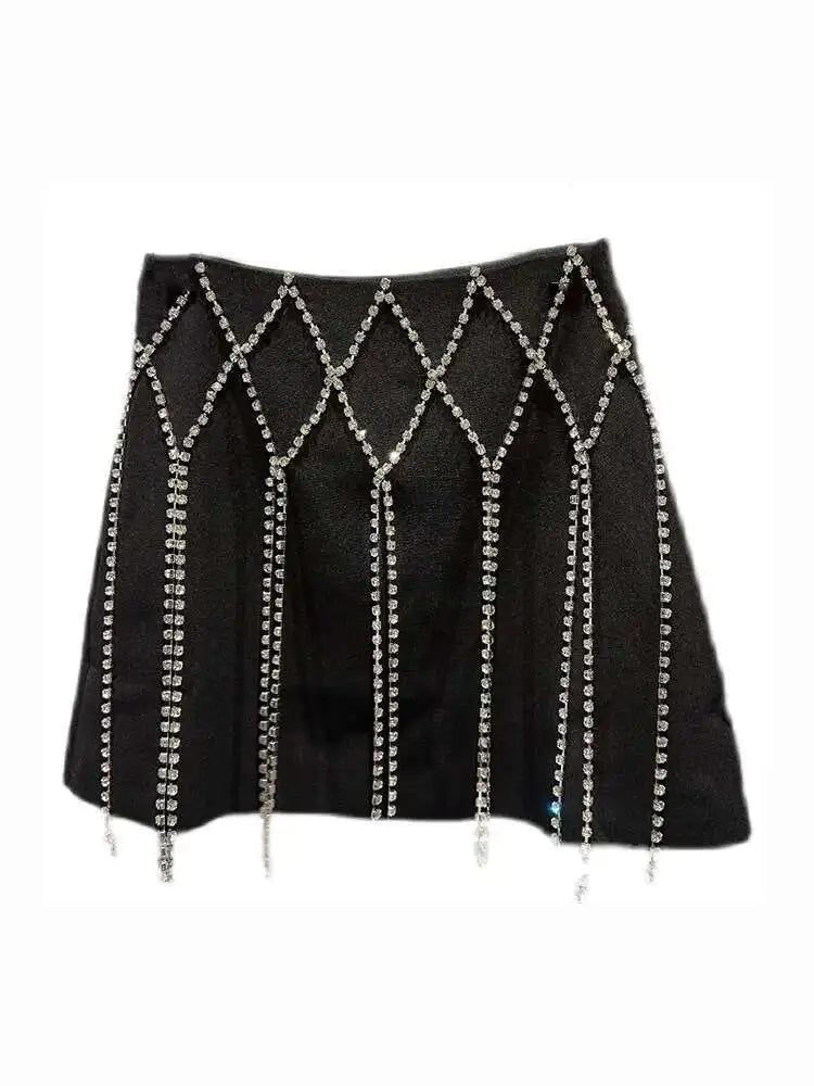 DEAT Diamond Chain Mini Skirt