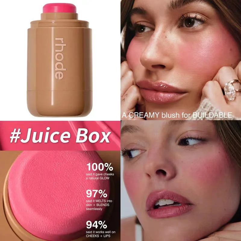Lip Gloss Spicy Marg Juice Box Pocket Blush Stick Non-fading Waterproof Blusher Moisturizing Lipstick Lipliner