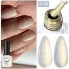 LILYCUTE 8ml Pink Dried Flower Gel Nail Polish Natural Flower Fairy Nail Art Gel Soak Off UV LED Painting Varnish For Nails DIY