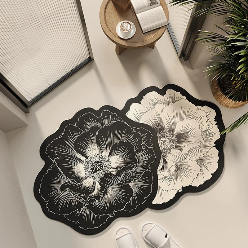 Flower Bathroom Floor Mat