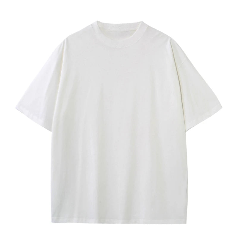Solid Color Crewneck Short-sleeve Shirt
