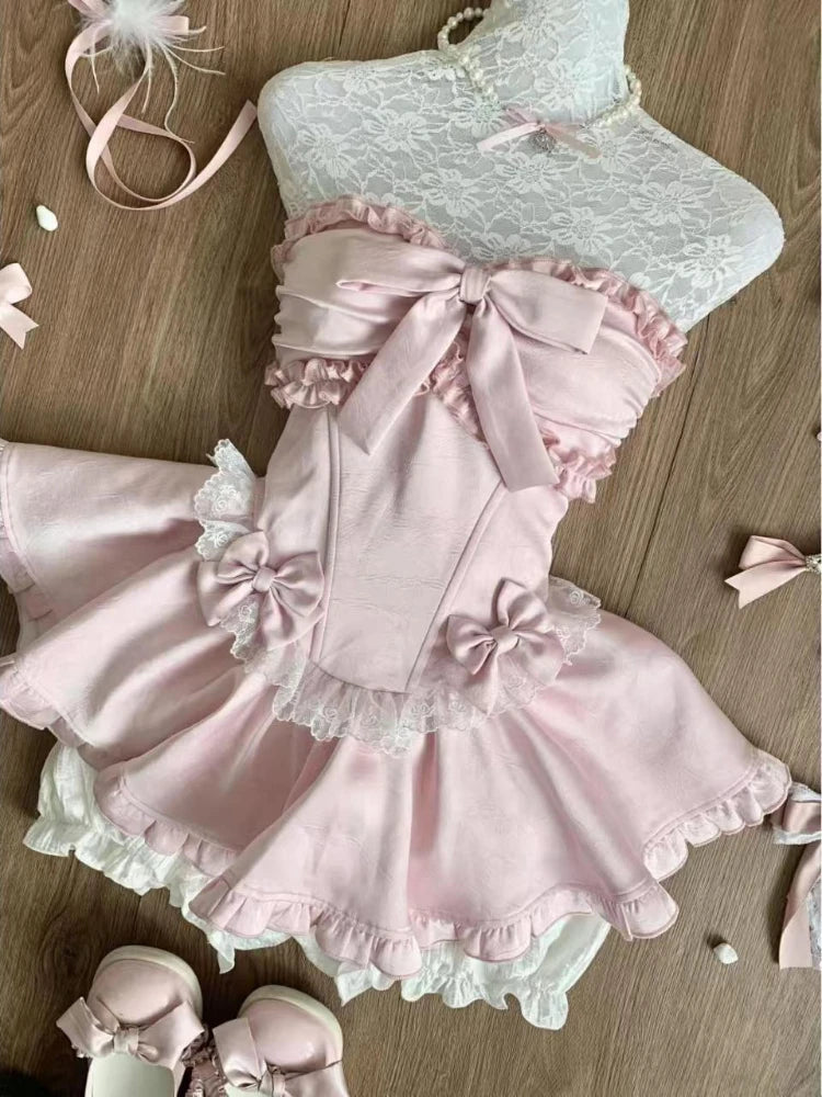 Bow Print A-line Dress