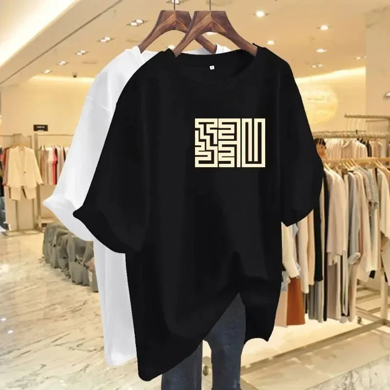 Geometric Square Logo Graphic Tee