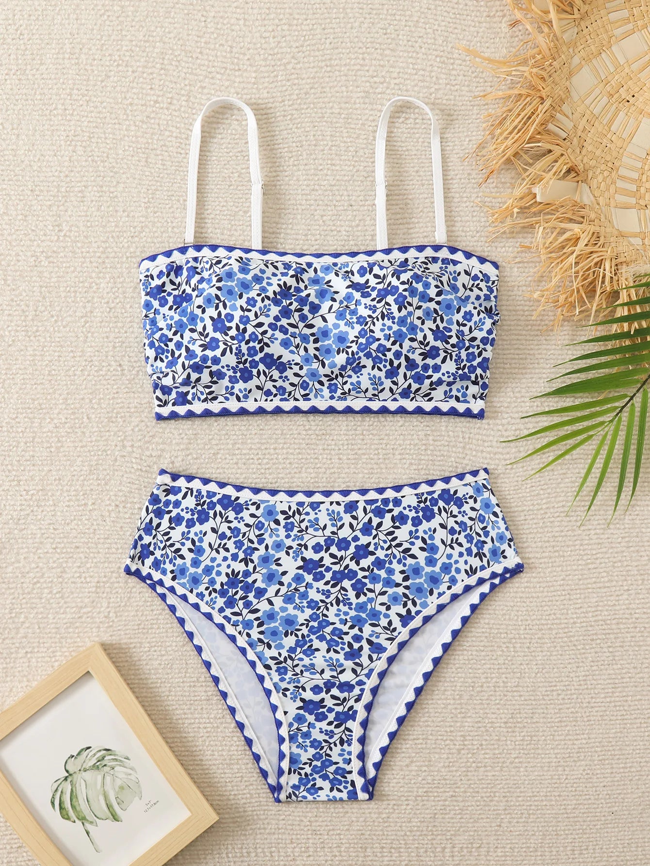 Floral High-Waisted Bikini